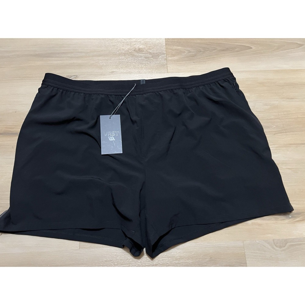 VRST Men's 5"‎ Accelerate Running Brief Short Pure Black XXL MSRP $58 New Lined